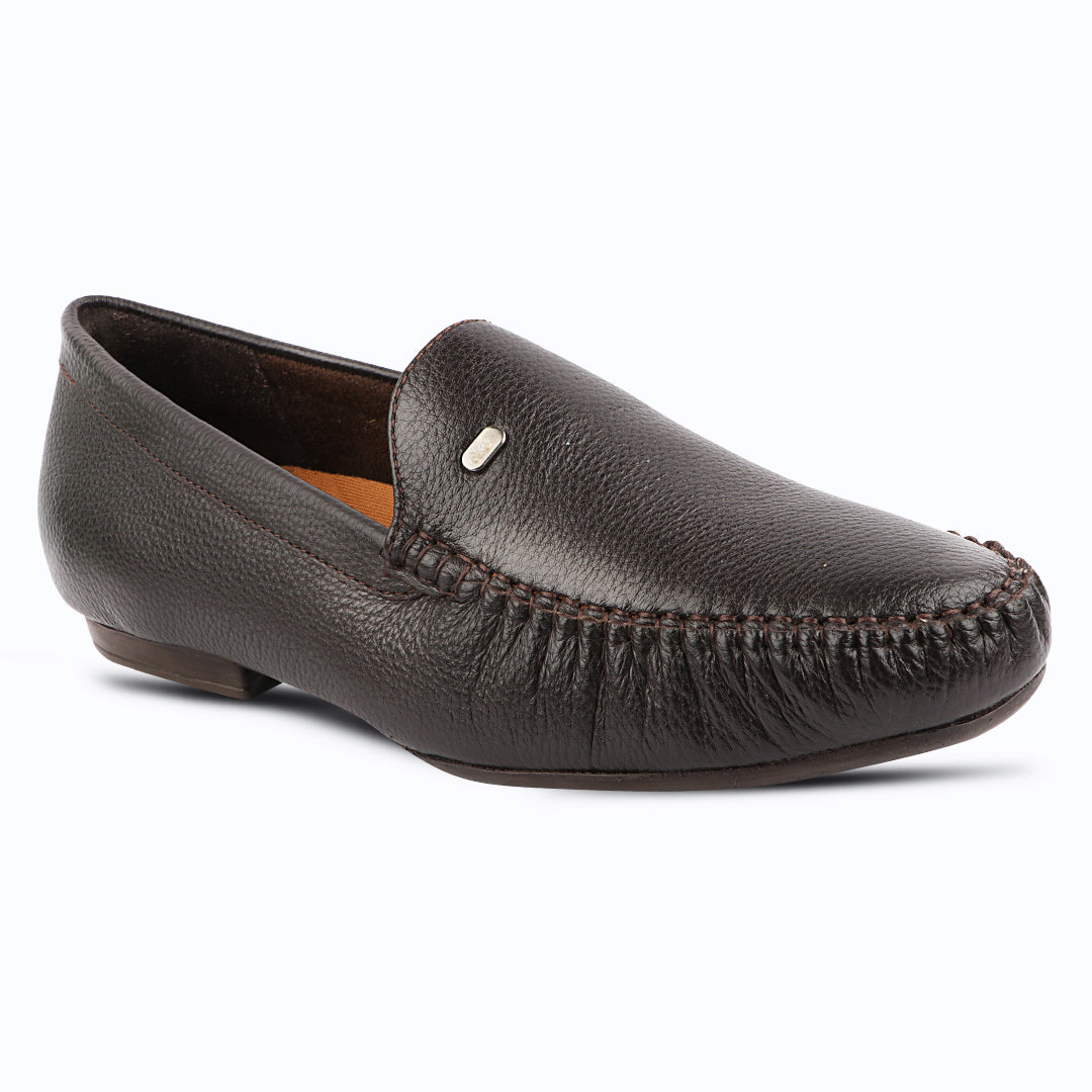 Medifeet Men's Genuine Leather Round Toe Loafers