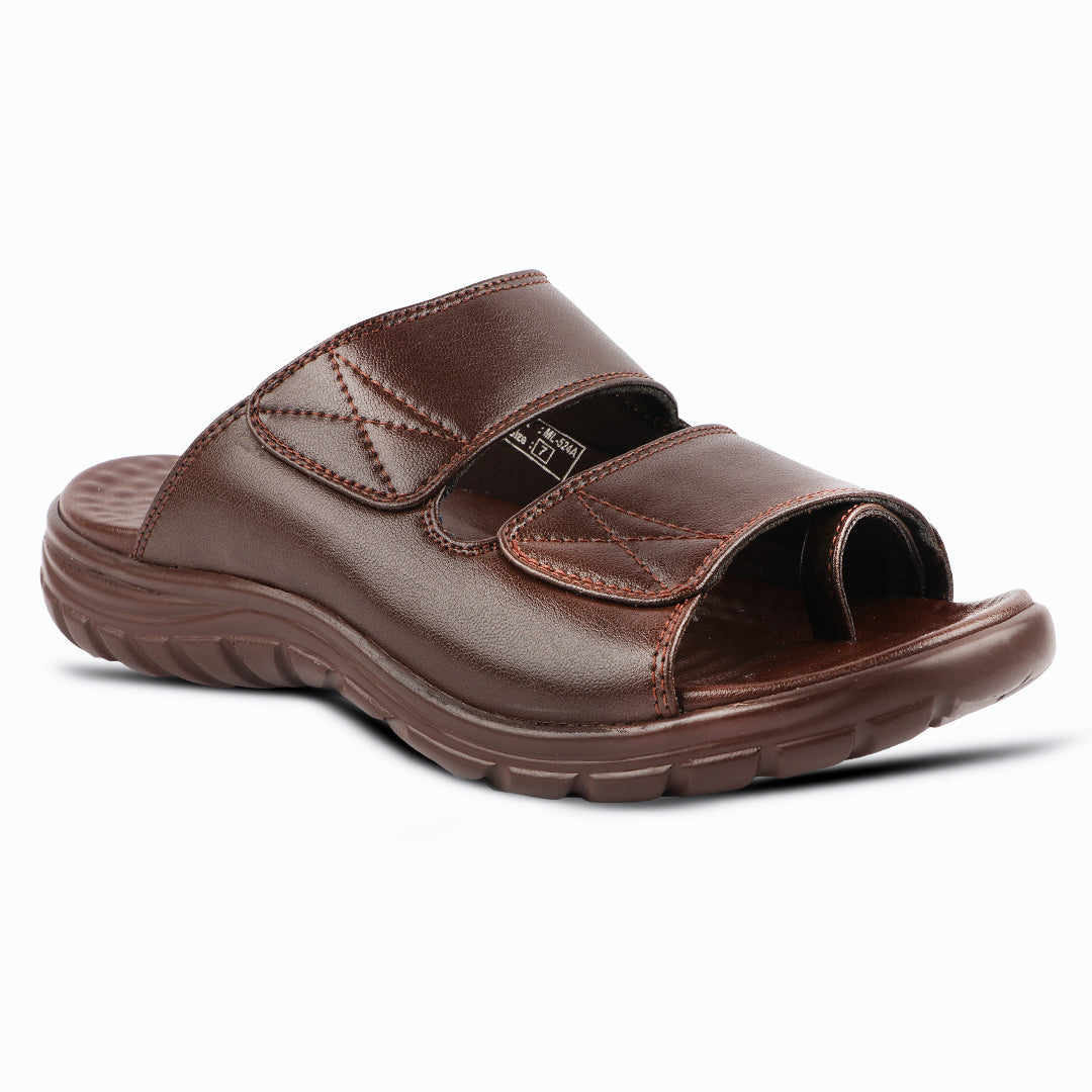 Medifeet Dual Strap Leather Slippers for Men
(Extra Comfortable with Arch Support)