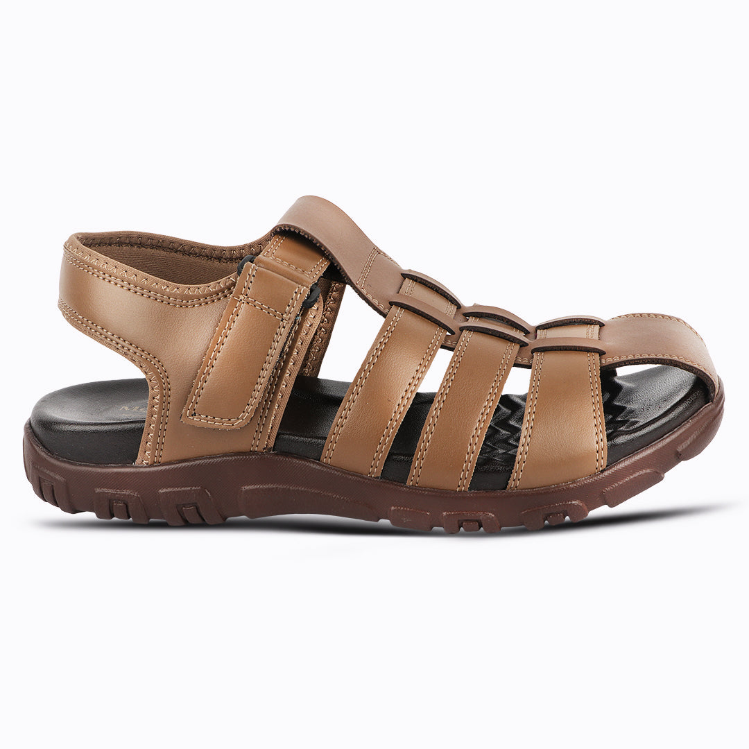 Medifeet Peek-a-Toe Fisherman Sandals With Arch Support For Men's