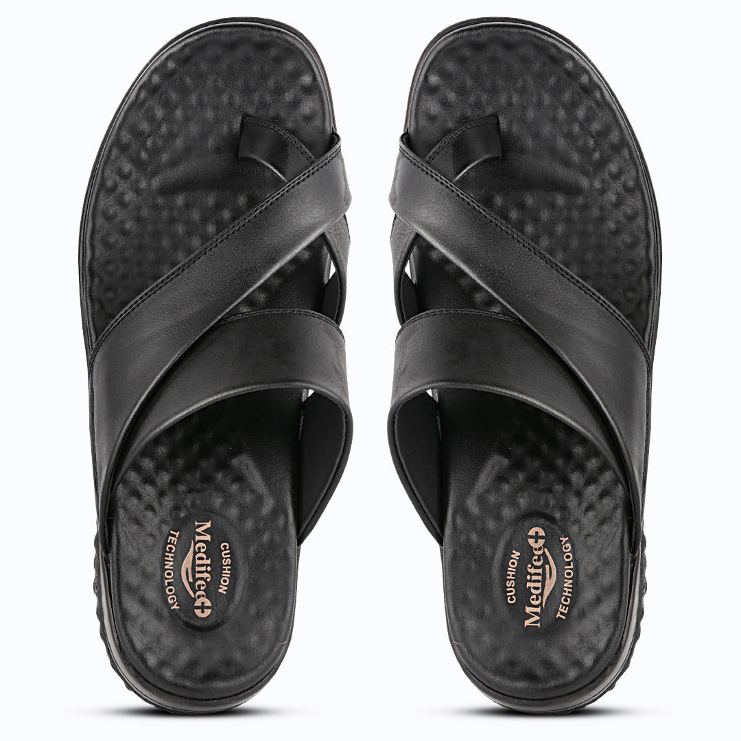 Medifeet  X Toe-Ring Cushion Sandal With Arch Support For Men's