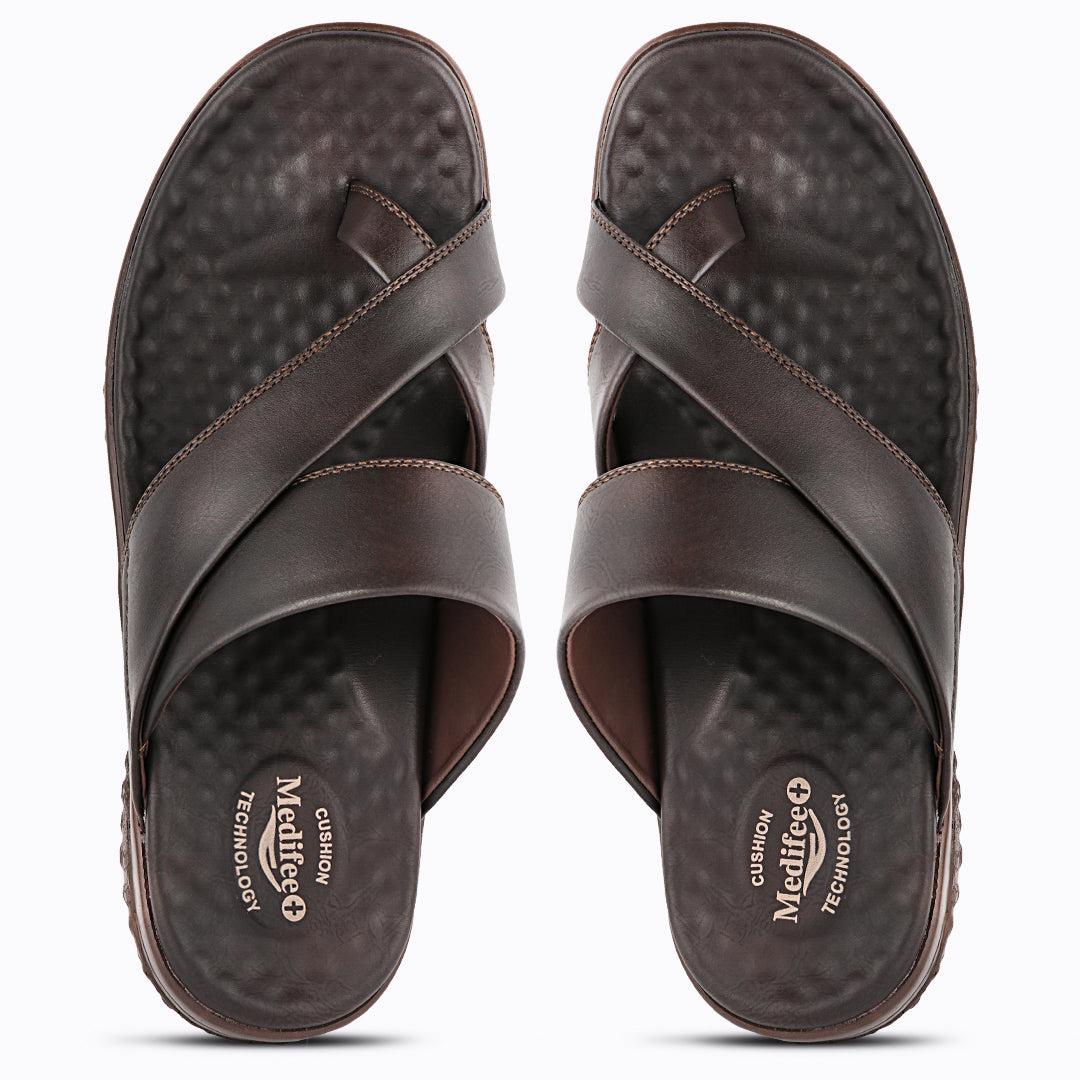 Medifeet  X Toe-Ring Cushion Sandal With Arch Support For Men's