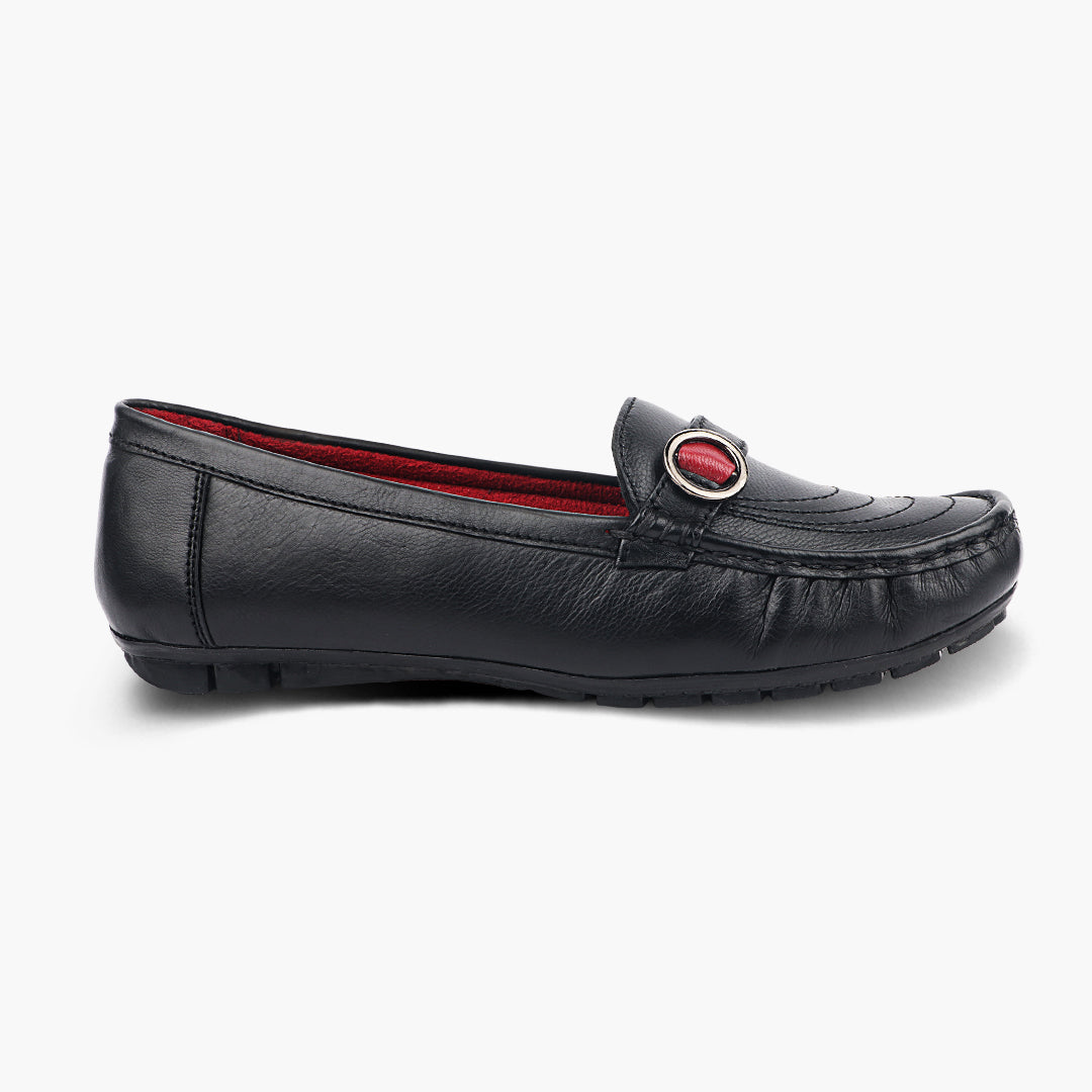 Medifeet Genuine Leather Comfort With Arch Support Loafers For Women's