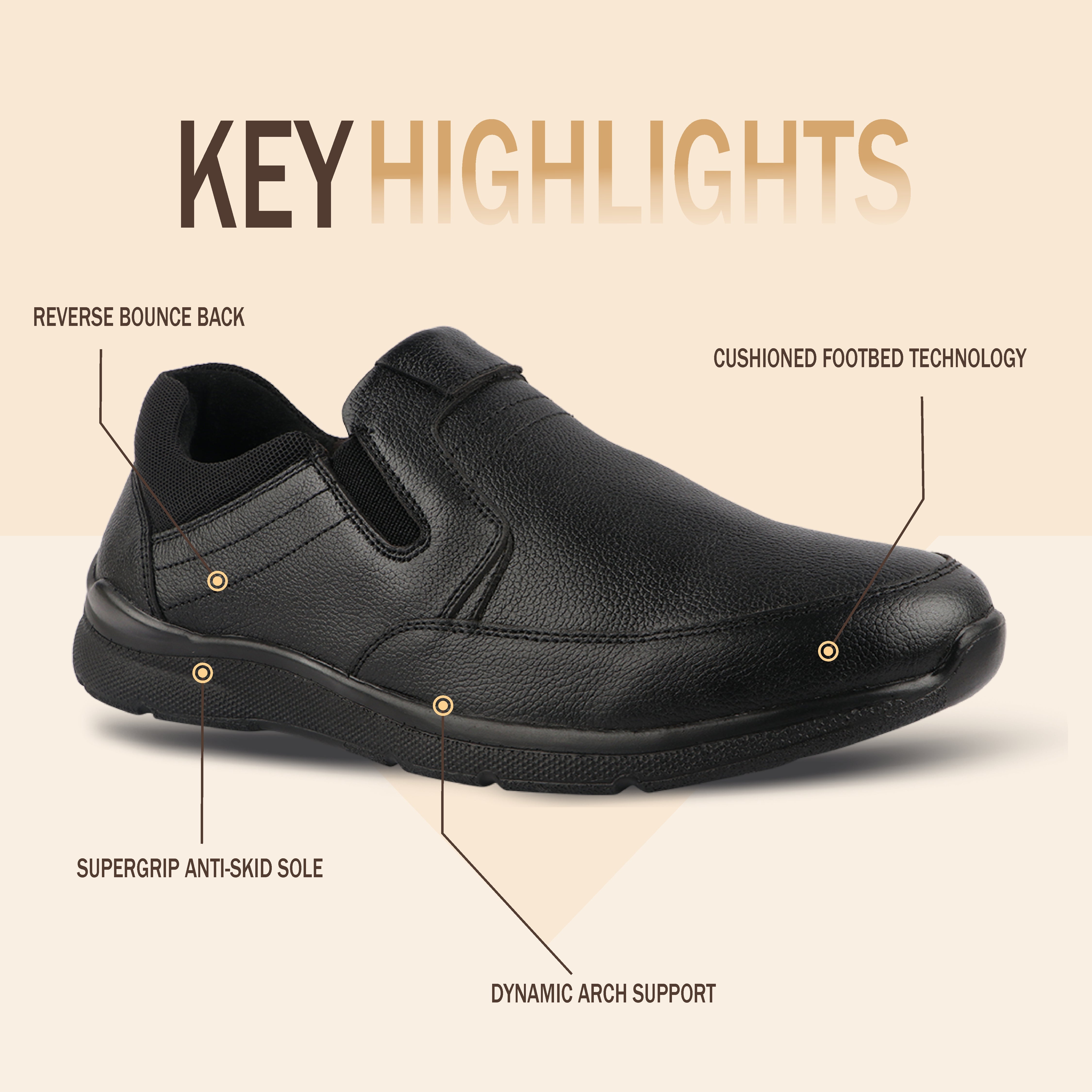 Extra Comfortable Leather Shoes for Men (Casual Wear)