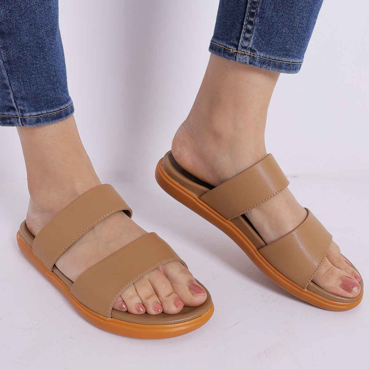 Medifeet Cushion & Comfortable Mono tone Slick Sandals For Women's