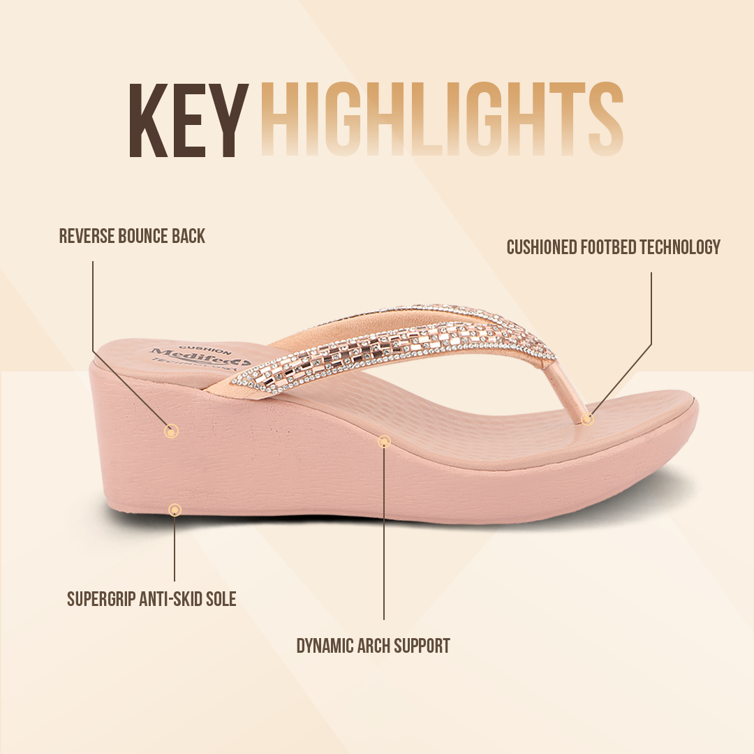 Cushioned V strap Women Sandals with Heels