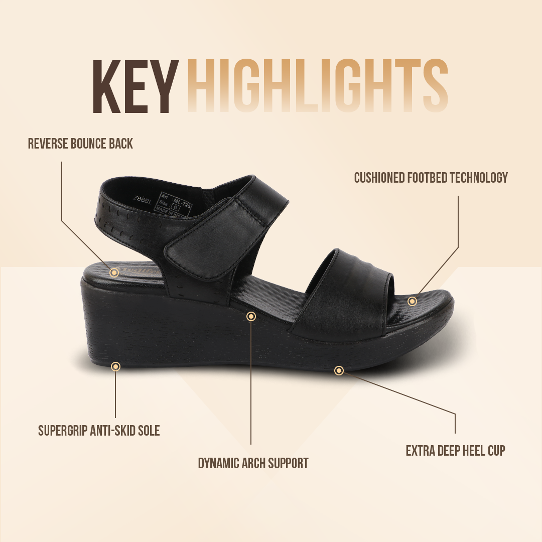 Medifeet Sandals for Women with Heels Cushioned Footbed