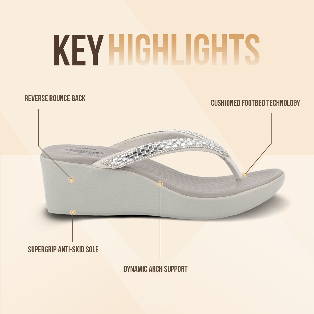 Cushioned V strap Women Sandals with Heels